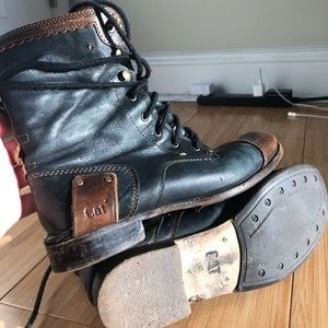 CAT leather lace up boots